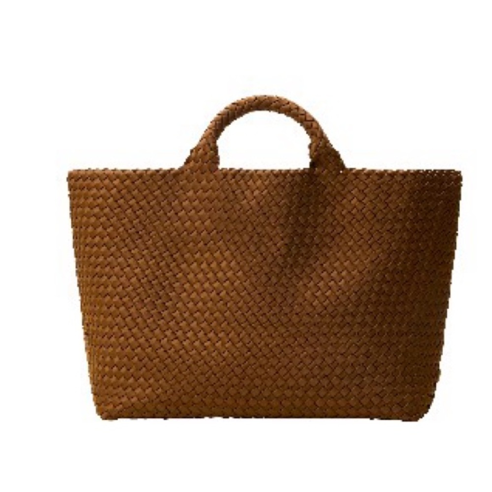 Naghedi Tan Woven Tote Bag